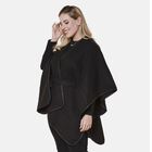 LA MAREY: Warm und Weich, Designer Kimono mit Gürtel, Schwarz image number 2