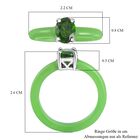 Grüne Jade, Natürlicher Chromdiopsid Ringe 925 Silber rhodiniert (Größe 17.00) ca. 9.38 ct image number 5