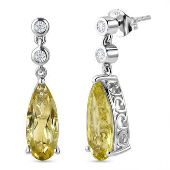D'Joy AAA Ouro Verde Quarz und Moissanit Ohrringe - 5,87 ct.