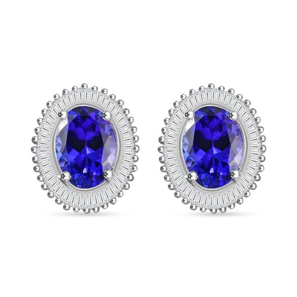 RHAPSODY AAAA Tansanit und VS Diamant Ohrringe in 950 Platin - 2,72 ct. image number 0