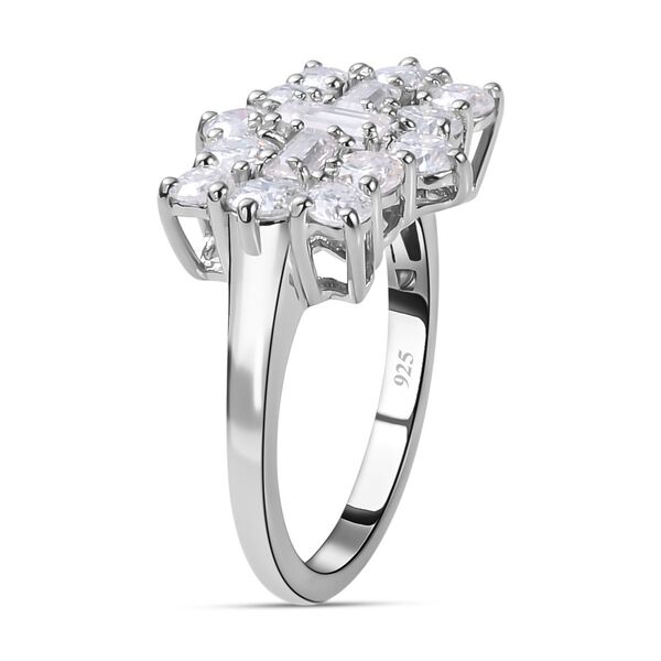 Moissanit Ring, 925 Silber platiniert, ca. 2.16 ct image number 5