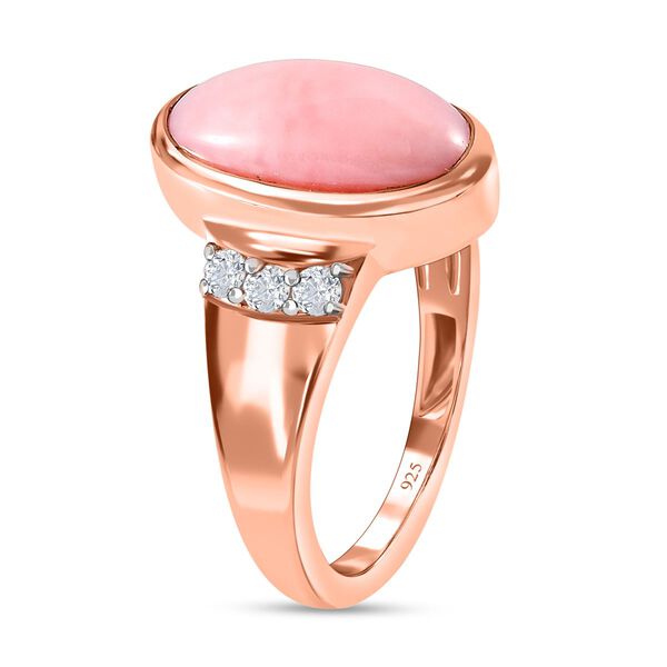 AA rosa Opal und Zirkon Ring - 3 ct. image number 5
