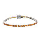 Mandarinen-Kyanit Armband ca. 19 cm 925 Silber platiniert ca. 11.34 ct