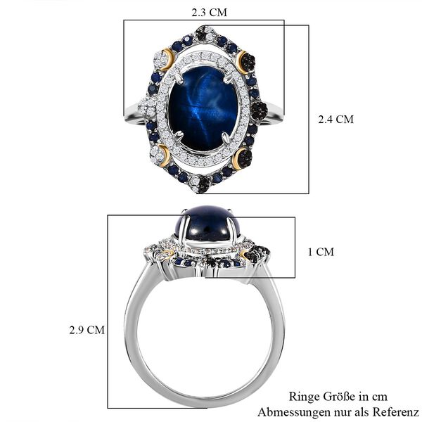 GP Celestial Dream Kollektion- Blauer Sternsaphir und Multi-Edelstein-Ring - 6,74 ct. image number 7