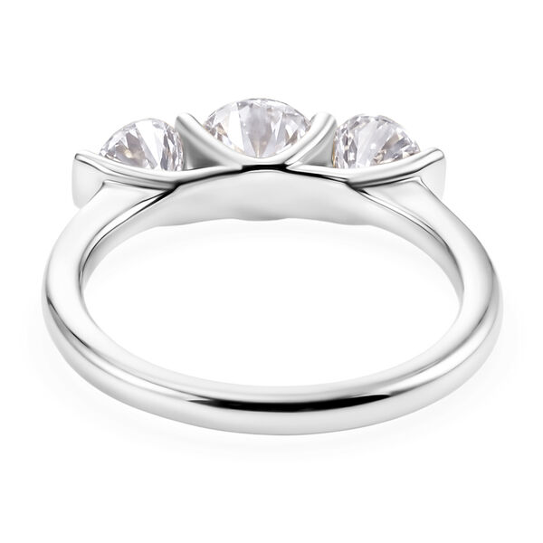 D'Joy Moissanit Ring 925 Silber Platiniert (Gr&ouml;&szlig;e 17.00) ca. 1,80 ct image number 5
