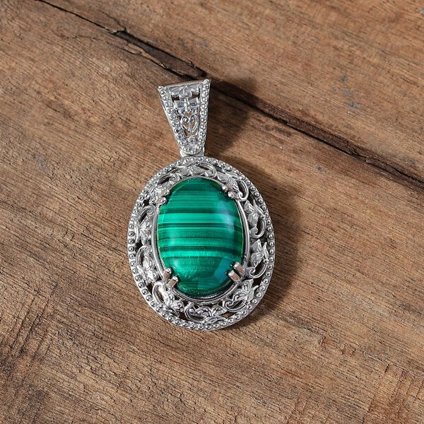 Malachit Anh&auml;nger - 15,54 ct. image number 2