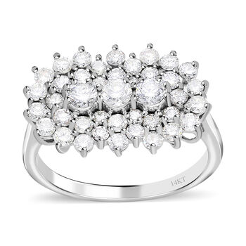 I1 GH SGL zertifizierter Diamant-Boot-Ring - 2 ct.