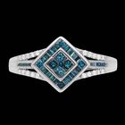 Blauer Diamant Ring 925 Silber platiniert  ca. 0,50 ct image number 1