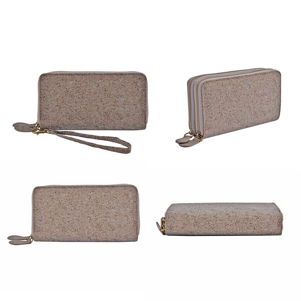 Kork-Brieftasche mit RFID Schutz, Grau image number 4