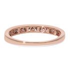 Natürliche Champagner Diamant zertifiziert I2-I3 Half Eternity Ring 375 Rose Gold image number 4