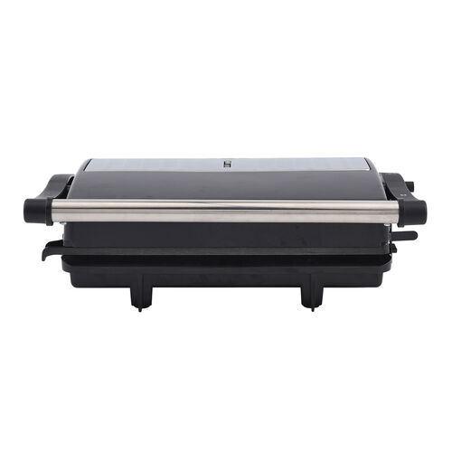 HOMESMART - 2 Scheiben-Kontaktgrill mit Antihaftbeschichtung, Größe 17,5x22,5x9,5 cm, Schwarz image number 1
