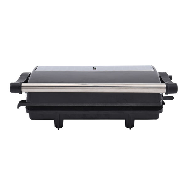HOMESMART - 2 Scheiben-Kontaktgrill mit Antihaftbeschichtung, Größe 17,5x22,5x9,5 cm, Schwarz image number 1