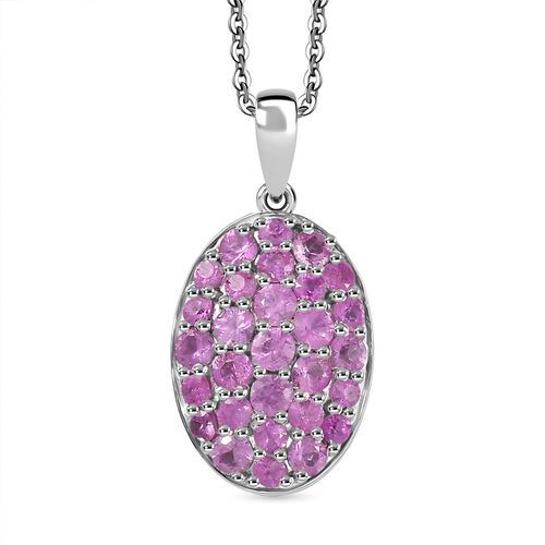 D’joy Rosa Saphir Schmuckset 925 Silber rhodiniert ca. 1,70 ct. image number 0