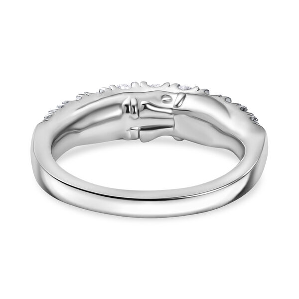 Moissanit Ring 925 Silber rhodiniert (Größe 17.00) ca. 0,76 ct image number 6