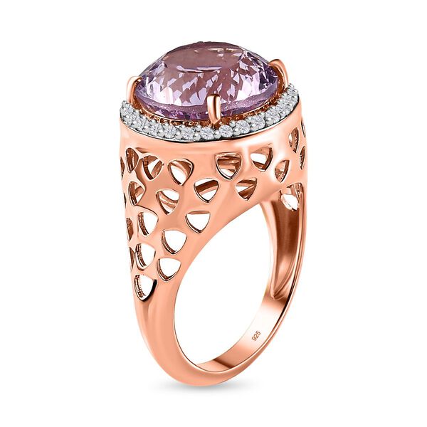 Rose De France Amethyst und Zirkon Ring - 6,98 ct. image number 5