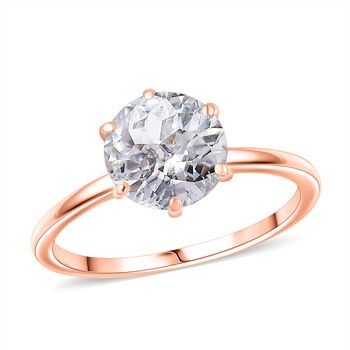 D'Joy Moissanit Ring, 925 Silber ros&eacute;vergoldet - 1,77 ct.