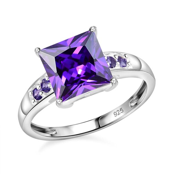 LUSTRO STELLA - Blauer Zirkonia Ring 925 Silber (Gr&ouml;&szlig;e 17.00) image number 4