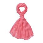 LA MAREY Solid chiffon 100% silk scarfMaterial:100% silk Size:110cm*180cmWeight : 50gColor: peach image number 0