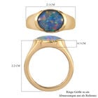 Boulder Opal Triplett Ring 925 Silber vergoldet  ca. 2,11 ct image number 6