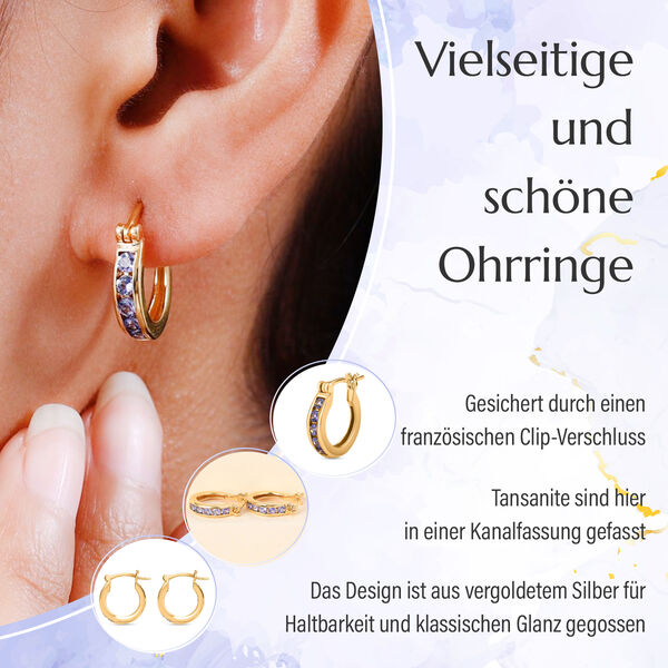 Infinity Tansanit Creolen - 0,74 ct. image number 7