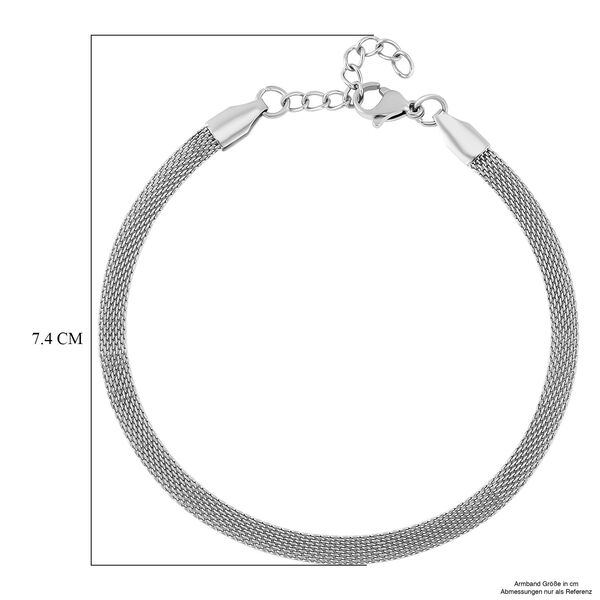 Garibaldi Armband, ca. 19 cm, Edelstahl ca. 3,00g, silberfarben image number 4