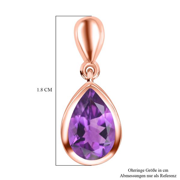 Rose De France Amethyst-Ohrh&auml;nger - 2,35 ct. image number 6
