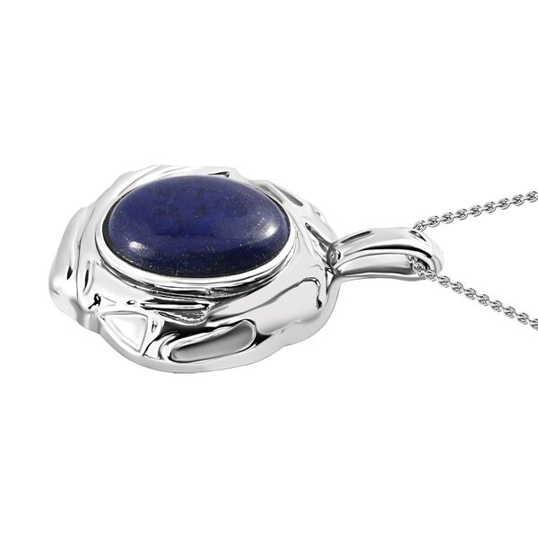 Strukturierter Lapislazuli-Anhänger mit 50cm Kette - 15 ct. image number 4