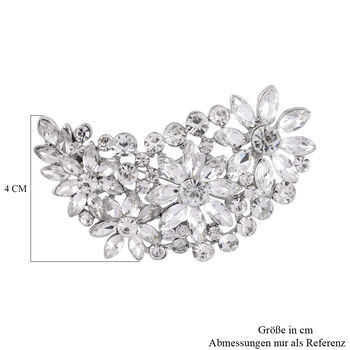 Wei&szlig;er Kristall Brosche