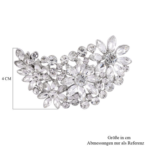 Wei&szlig;er Kristall Brosche image number 4