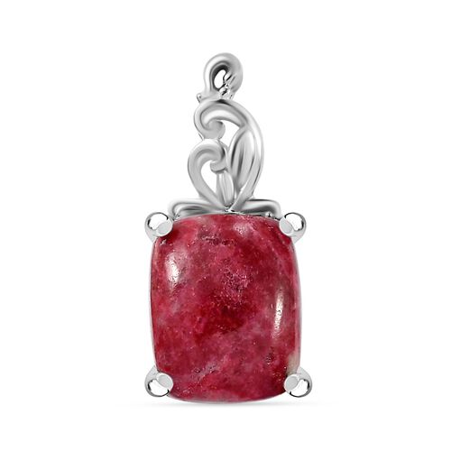 Norwegischer Thulit Anhänger Silberfarben ca. 3.45 ct image number 0