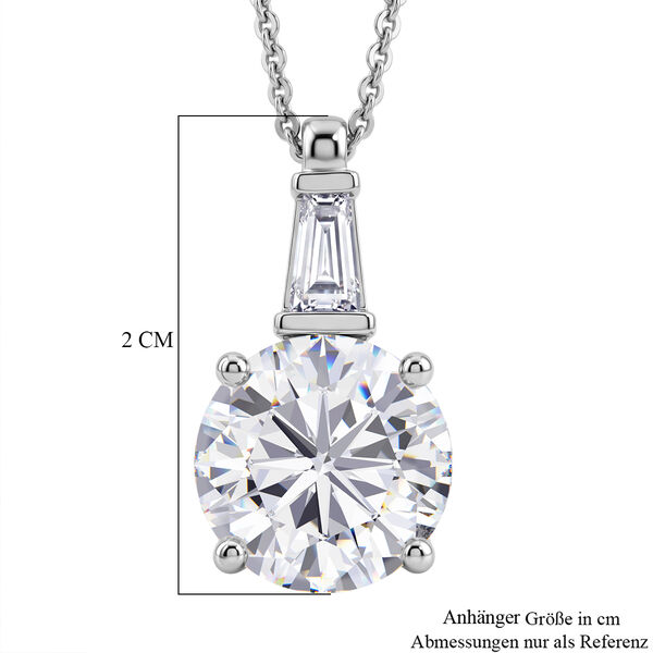 D'Joy Moissanit Anh&auml;nger mit Kette ca. 50 cm 925 Silber Rhodiniert ca. 3.78 ct image number 5