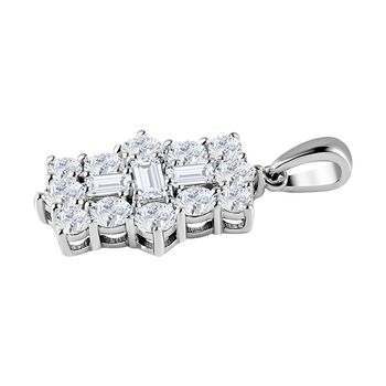 Moissanit Boot Anh&auml;nger, 925 Silber rhodiniert - 2.15 ct