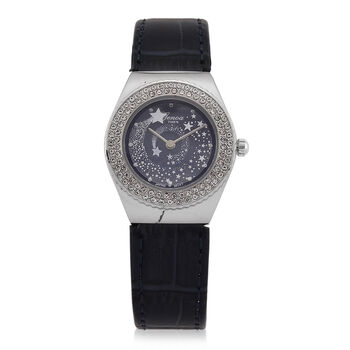 GENOA - J Francis gefertigt mit SWAROVSKI Wei&szlig;er Swarovski Kristall Uhren 23 cm Reine Legierung