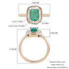 AAA Sambischer Smaragd und Diamant Ring 375 Gelbgold image number 5