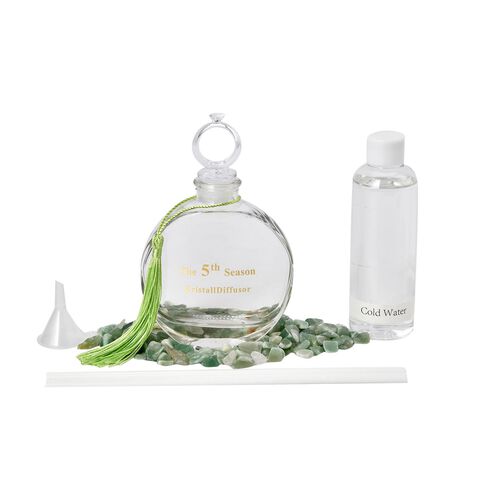 The 5th Season- Aromatherapie Duft-Diffusor mit Aventurin, Duftstäbchen und Quasten, 100ml image number 0