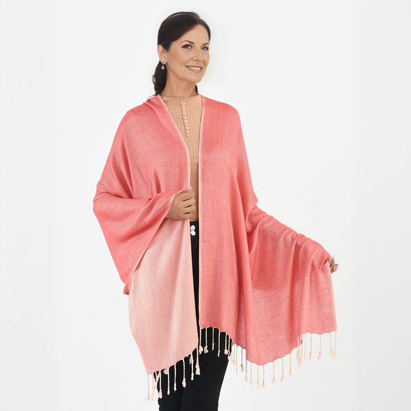 Doppelgewebter Schal, Korall image number 3