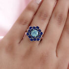 Pfau Triplett Quarz-Ring, 925 Silber platiniert  ca. 1,31 ct image number 2