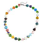 Murano-Stil Glas Halskette ca. 45 cm + 5 cm Extender, Reiner Edelstahl