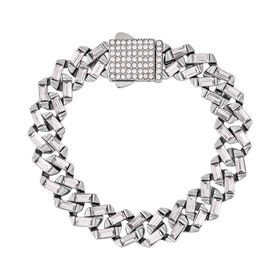 Designer Weißes Kristall-Armband, ca. 19 cm