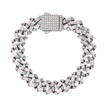 Designer Wei&szlig;es Kristall-Armband, ca. 19 cm