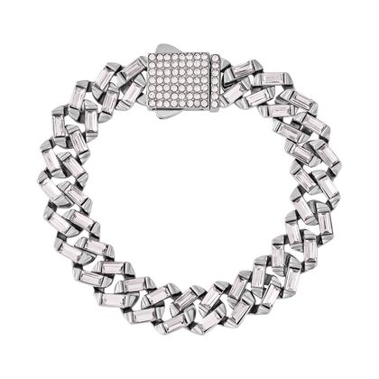 Designer Wei&szlig;es Kristall-Armband, ca. 19 cm