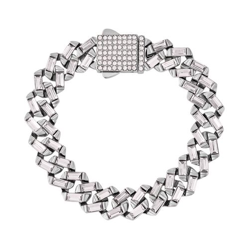 Designer Weißes Kristall-Armband, ca. 19 cm image number 0