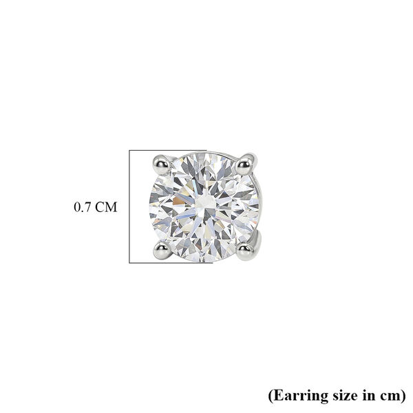LUXURIANT DIAMOND - Lab Grown Diamant 100 Facetten-GH Ohrringe 925 Silber Rhodiniert ca. 2,11 ct. image number 4