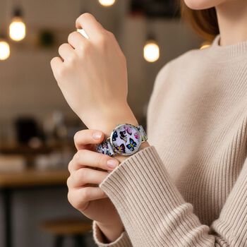 STRADA - Japanisches Uhrwerk, Flexible Uhr, Schmetterling