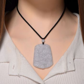 EXTREM SELTEN Nat&uuml;rliche Wei&szlig;e Jade Anh&auml;nger mit Kette 50 cm ca. 155.00 ct