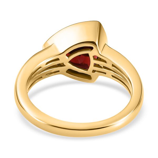 Mosambik Granat Ring, 925 Silber Gelbgold Vermeil, (Größe 17.00) ca. 2.69 ct image number 6