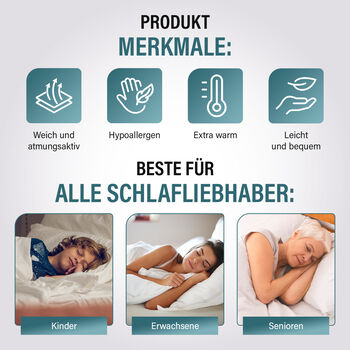 G&auml;nsedaunendecke in Stepp-Optik, 135x200cm