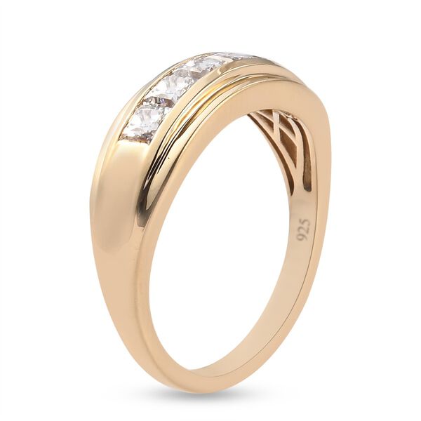 LUSTRO STELLA Hergestellt mit ZIRKONIA Ring 925 Silber 585 Vergoldet (Größe 21.00) ca. 2,18 ct image number 5