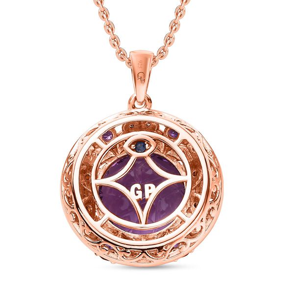 GP Trionfo Kollektion- AA Rose De France Amethyst und Multi-Edelstein-Anh&auml;nger mit Kette- 9,37 ct. image number 5