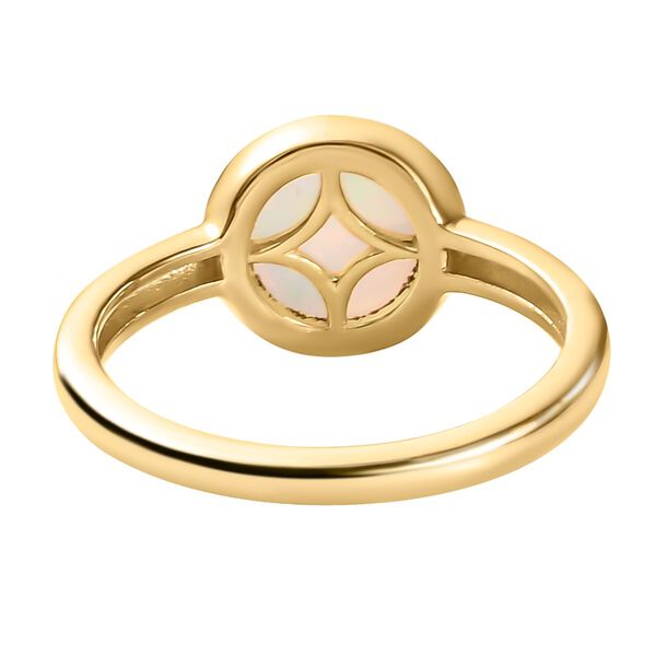 Nat&uuml;rlicher, &auml;thiopischer Welo Opal Ring, 925 Silber Gelbgold Vermeil  ca. 1,30 ct image number 6